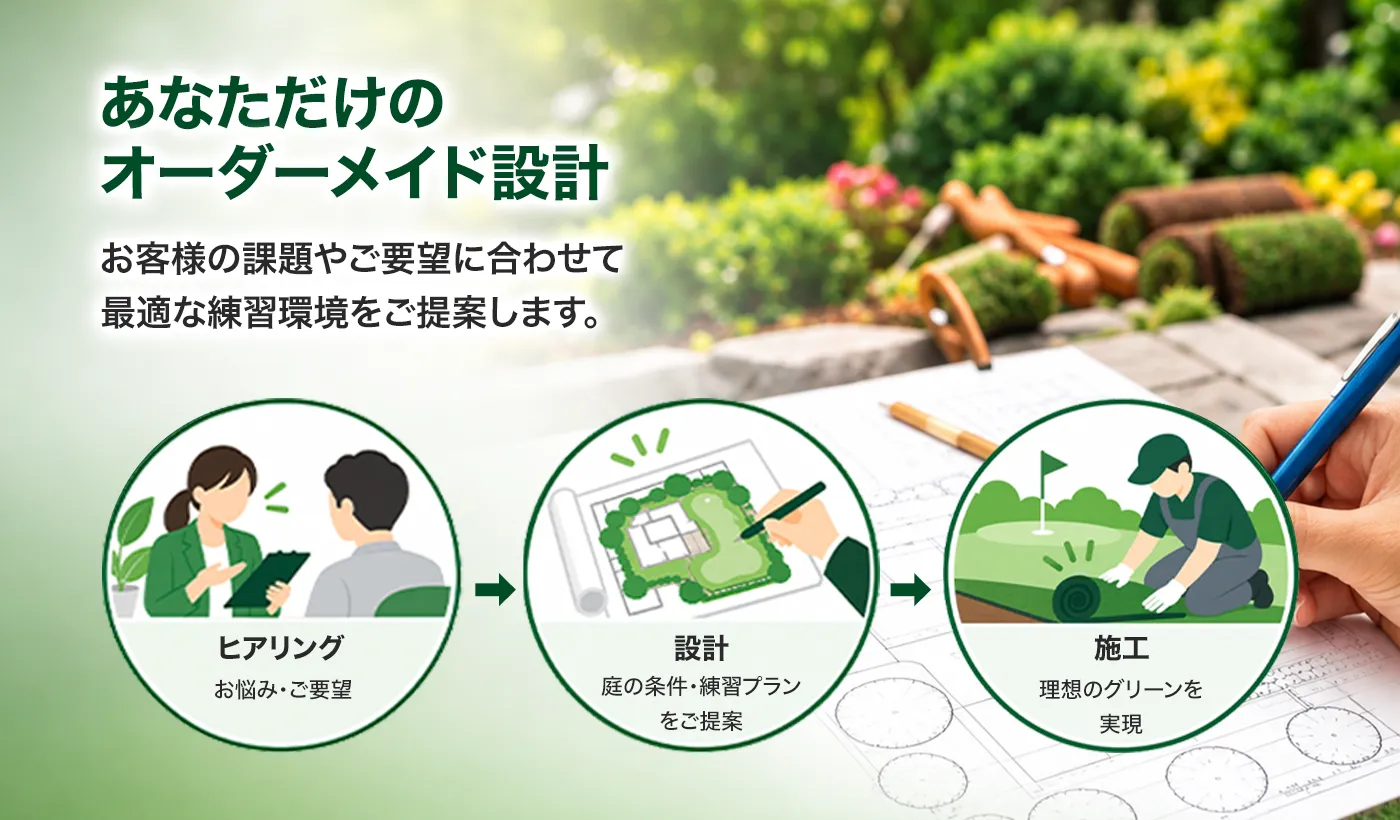 自宅　ゴルフ　プロ　お子様　大人　施工